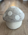 Felt Toadstool Trinket Boxes - Oatmeal