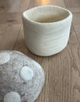 Felt Toadstool Trinket Boxes - Oatmeal