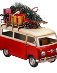 Vintage Xmas Campervan Red 25.5cm