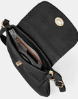 Leather Turnlock Crossbody - Janie | Black