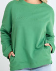 Newport Pocket Crew Sweater - Basil