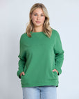 Newport Pocket Crew Sweater - Basil
