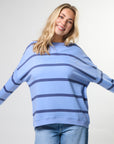 Newport Sweat - Cross Stripe Cornflower