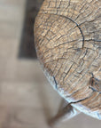 Antique Wooden Stool - Round