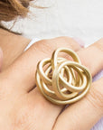 Melko Adjustable Scrunch Ring - Gold | shelf home and gifts
