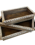 s3 carved wooden trays with white wash trim