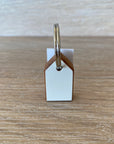 Rimu House Keyring - White