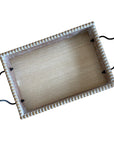 Beaded Wooden Tray with Handles Small | Shelf Home and Gifts