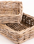 Rectangular Rattan Tray Baskets