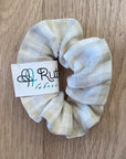 Ruthspatch Gingham Cotton Scrunchies Taupe