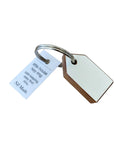 Rimu House Keyring - White