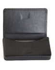 Leather Card Wallet - Black Rugged Hide Ralph Wallet