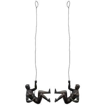 Crouched Climbing Men