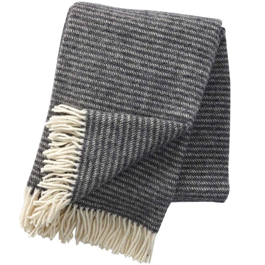Klippan 100% Wool Throw - Ralph | Dark Grey