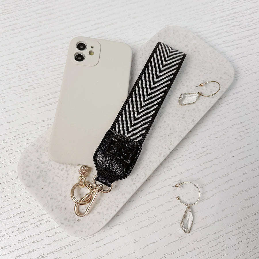 Iris Keyring with Phone Attachment - Black
