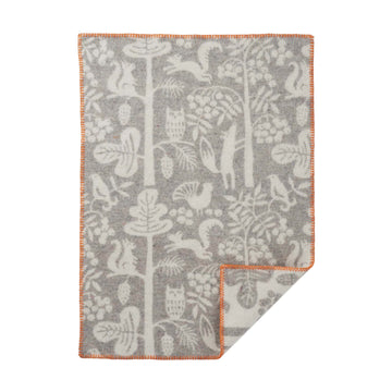 Klippan 100% Wool Midi Blanket - Tree Climber | Grey