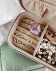 LOUENHIDE Lola Metallic Lilac Jewellery Case