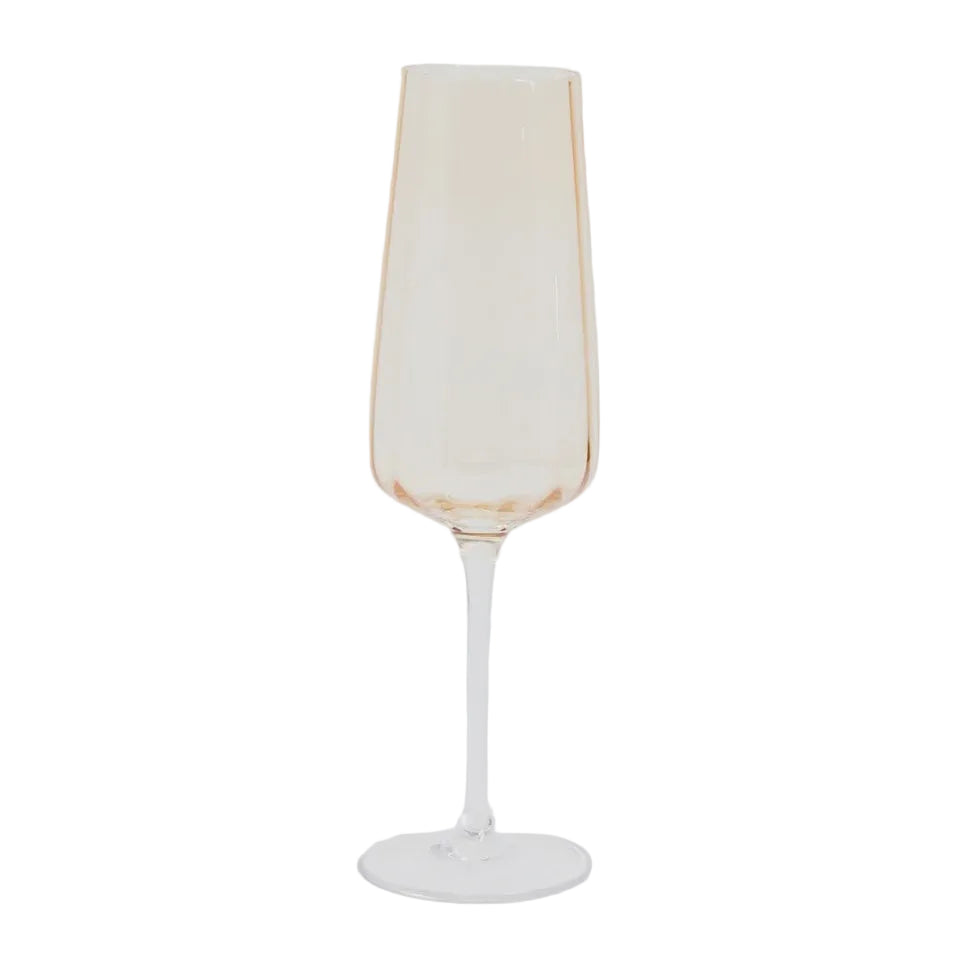 Ripple Champagne Flute - Amber