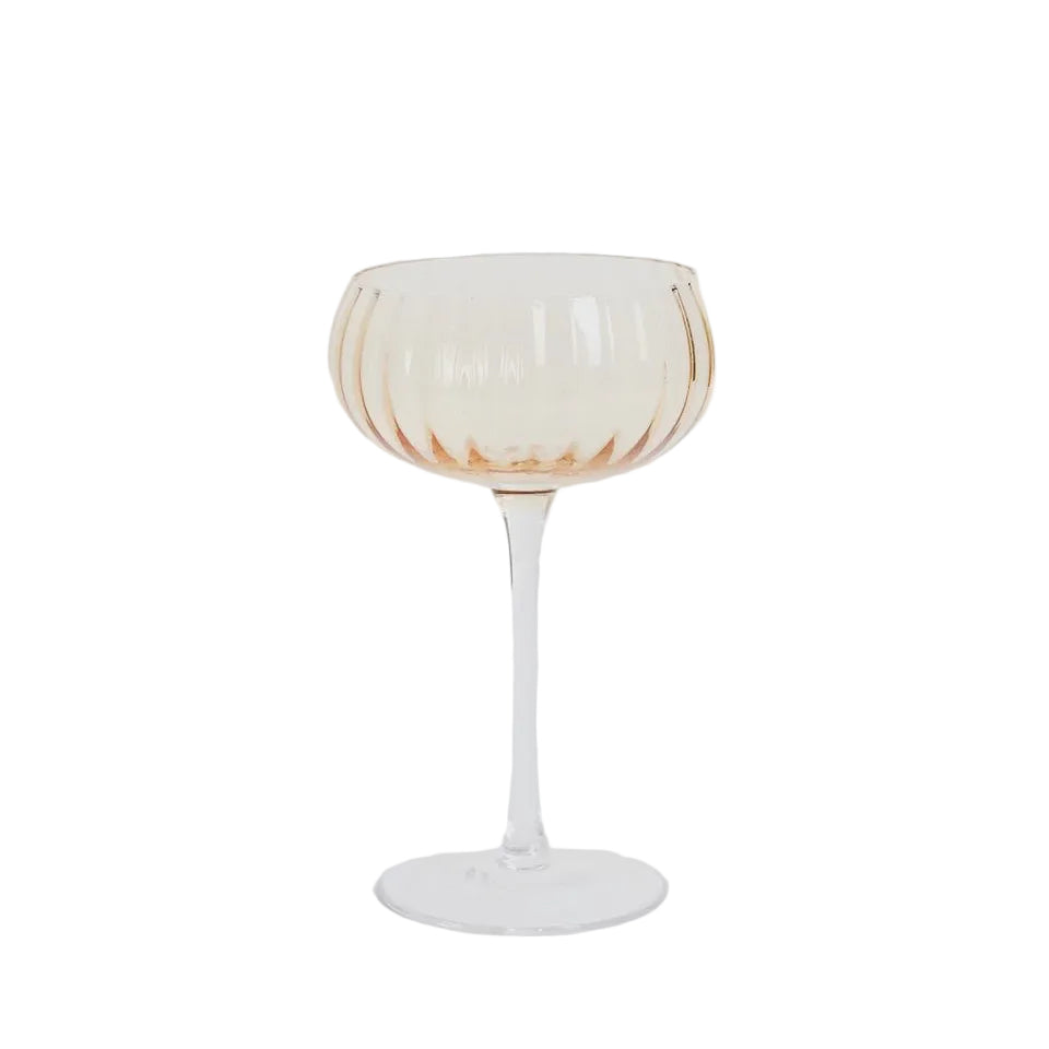 Ripple Cocktail Glass - Amber