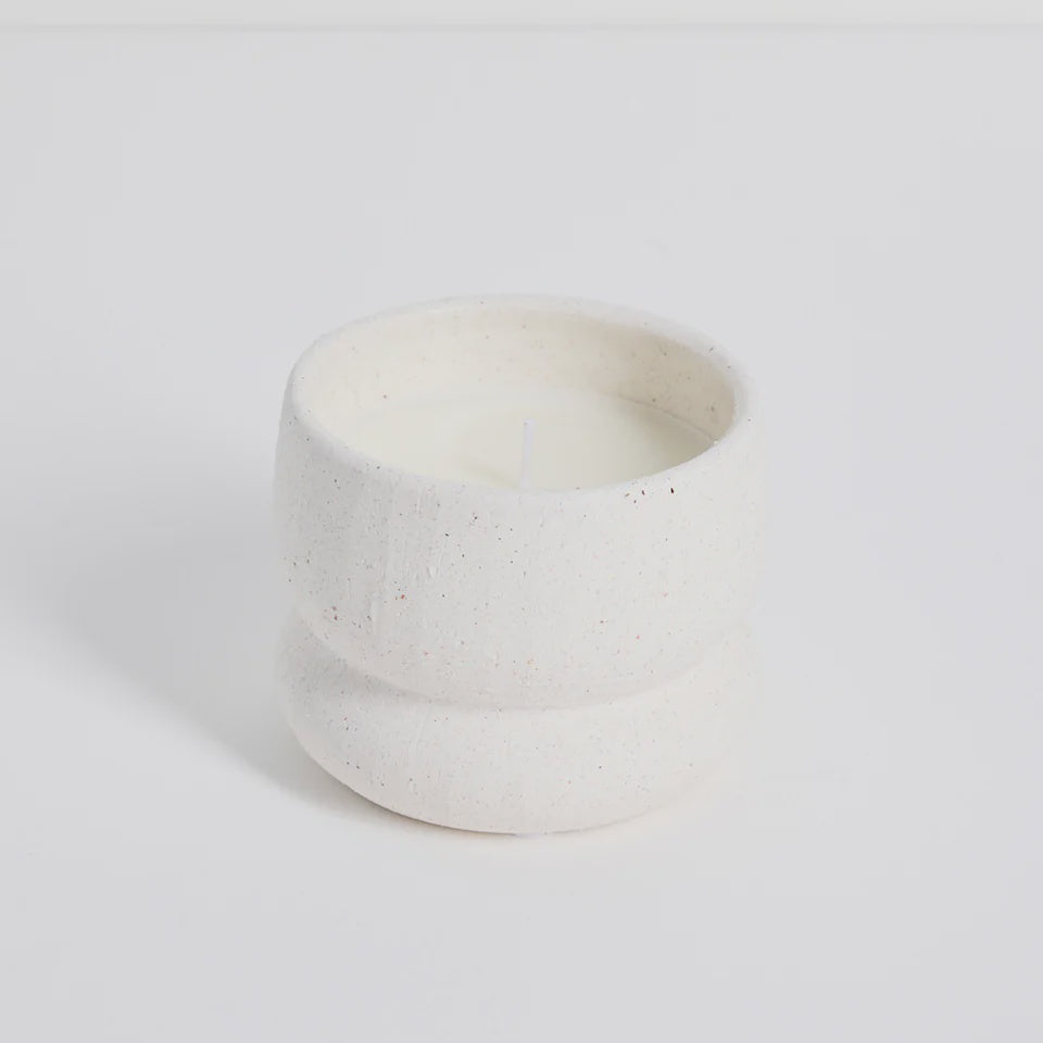 Stoneware Ivory candle