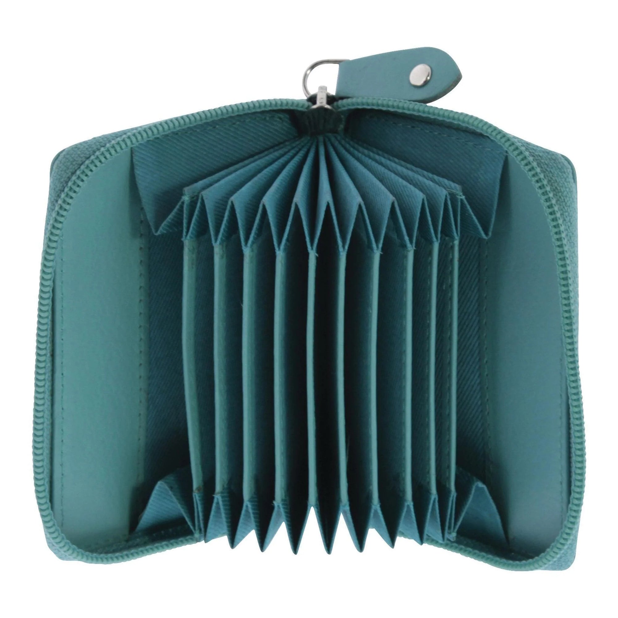Leather Card Wallet - Stretch | Turquoise