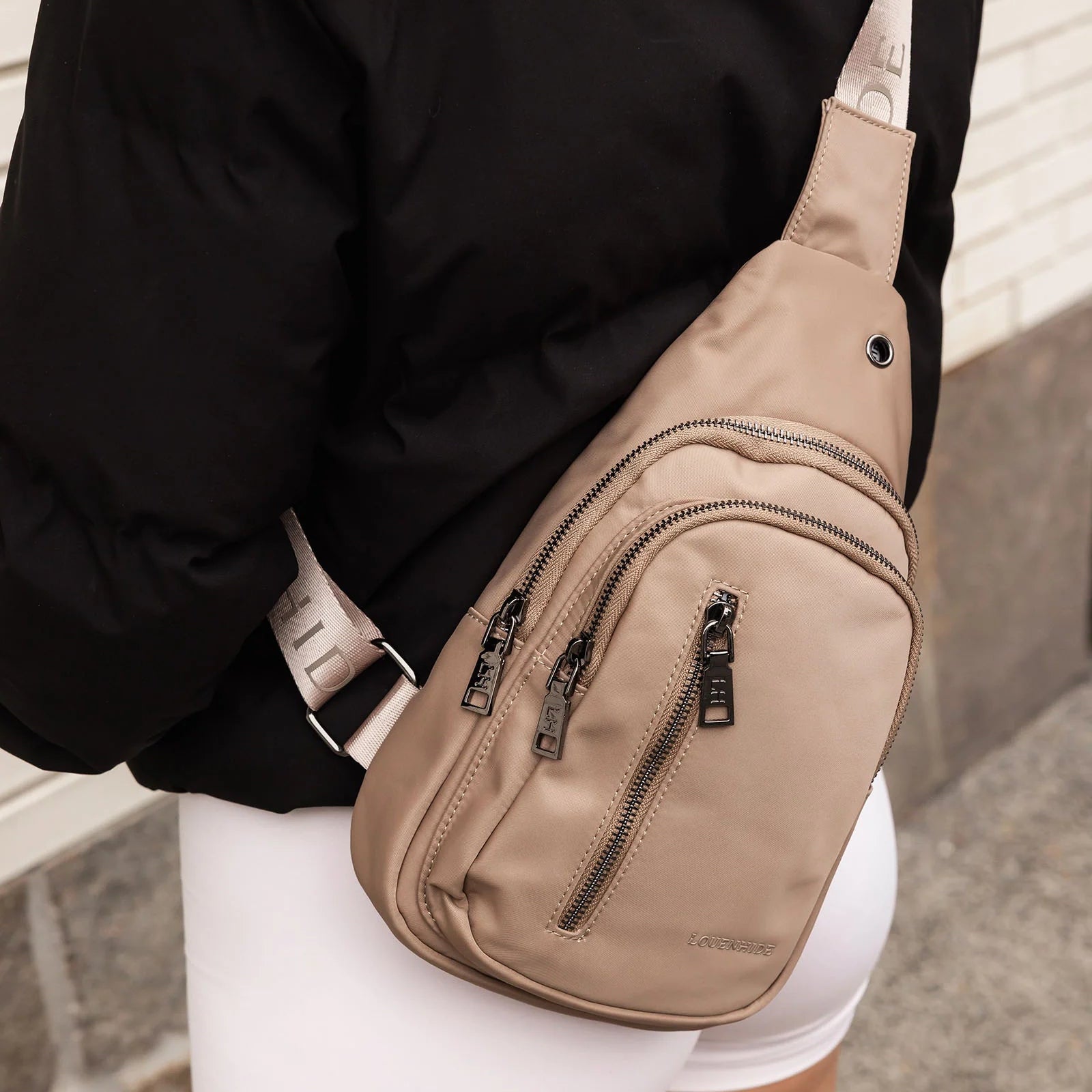 Boyd Nylon Sling Bag - Mocha