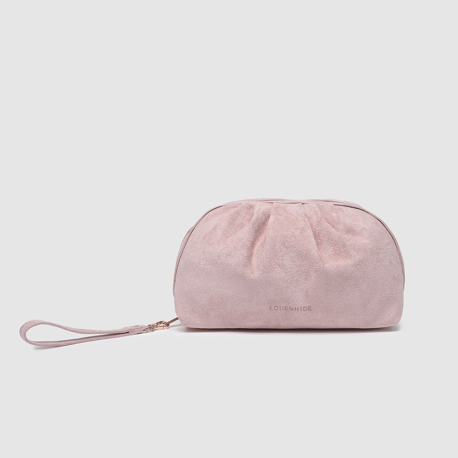 Sarski Suedette Makeup Bag - Pale Pink