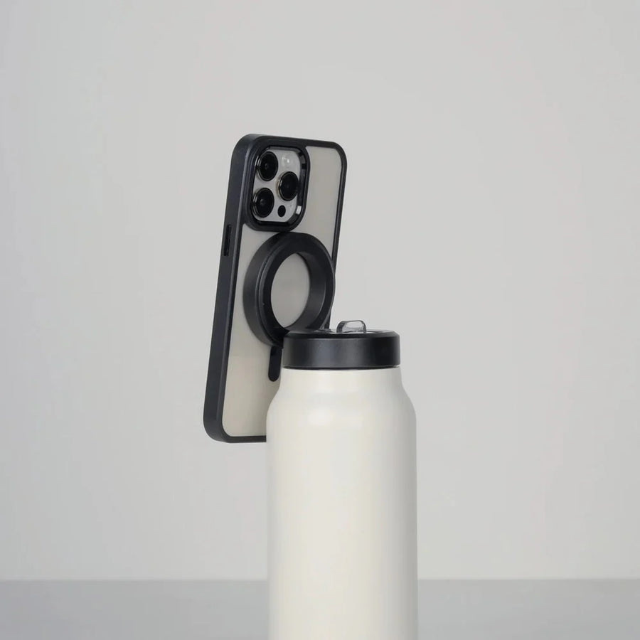 sipRISE Bottle + Phone Holder - White | 720ml