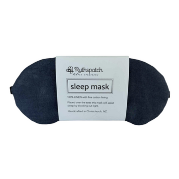 Ruthspatch Linen Sleep Mask - Denim