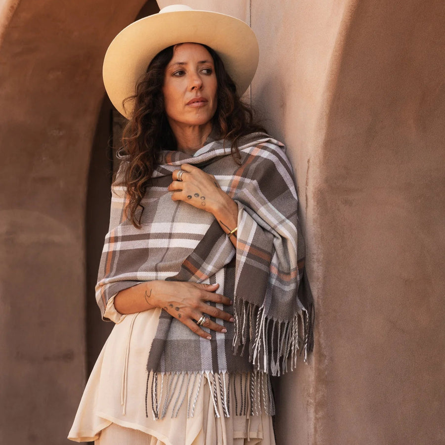 Louenhide Balmoral Taupe Scarf 