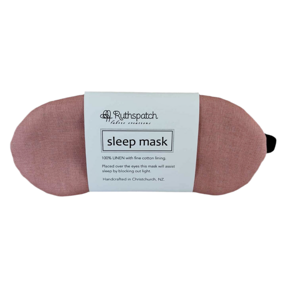 Ruthspatch Linen Sleep Mask - Coral