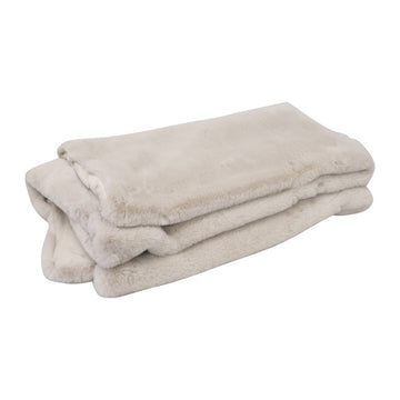 Faux Fur Throw by Le Forge - Pearl