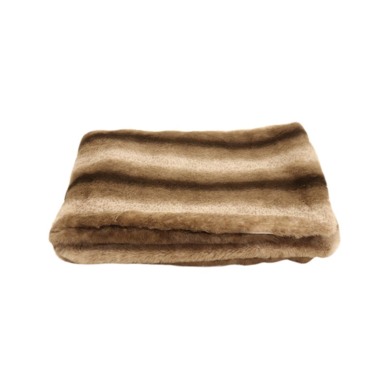 Faux Fur Throw by Le Forge - Mocha