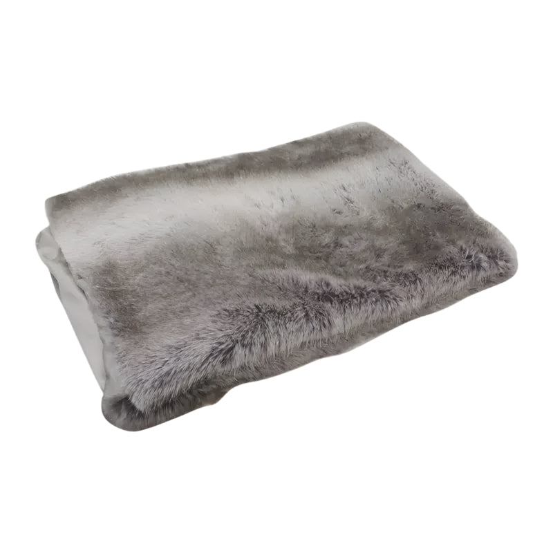 Faux Fur Throw - Grey by Le Forge