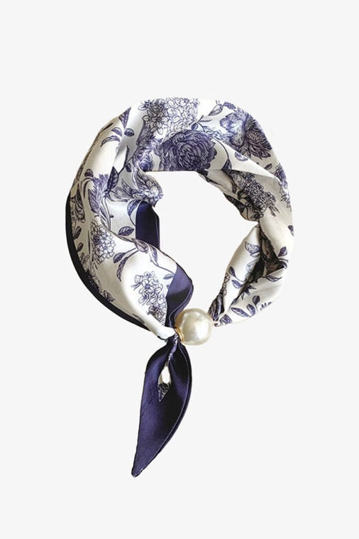 Pearl Fasten Neck Tie - Blue Romance