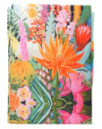 Colorful floral patterned notebook on a white background