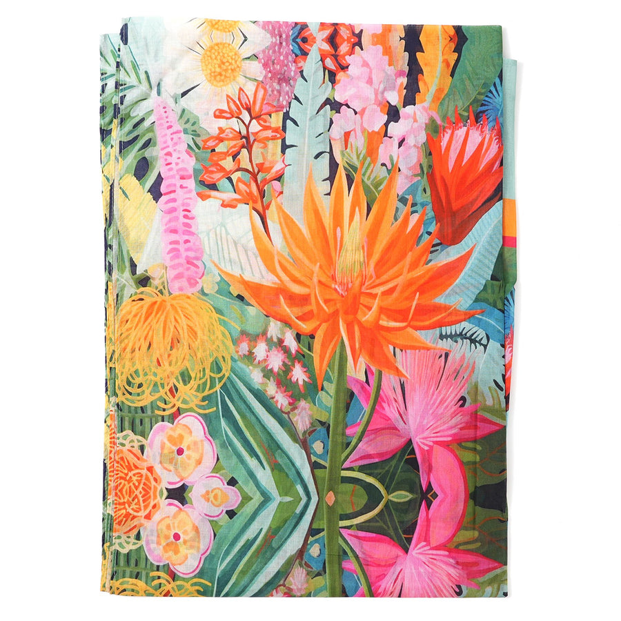 Colorful floral patterned notebook on a white background
