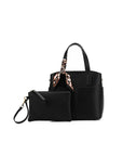 Amelie 2 Piece Top Handle Bag - Black