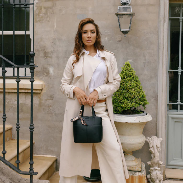 Amelie 2 Piece Top Handle Bag - Black