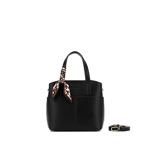 Amelie 2 Piece Top Handle Bag - Black