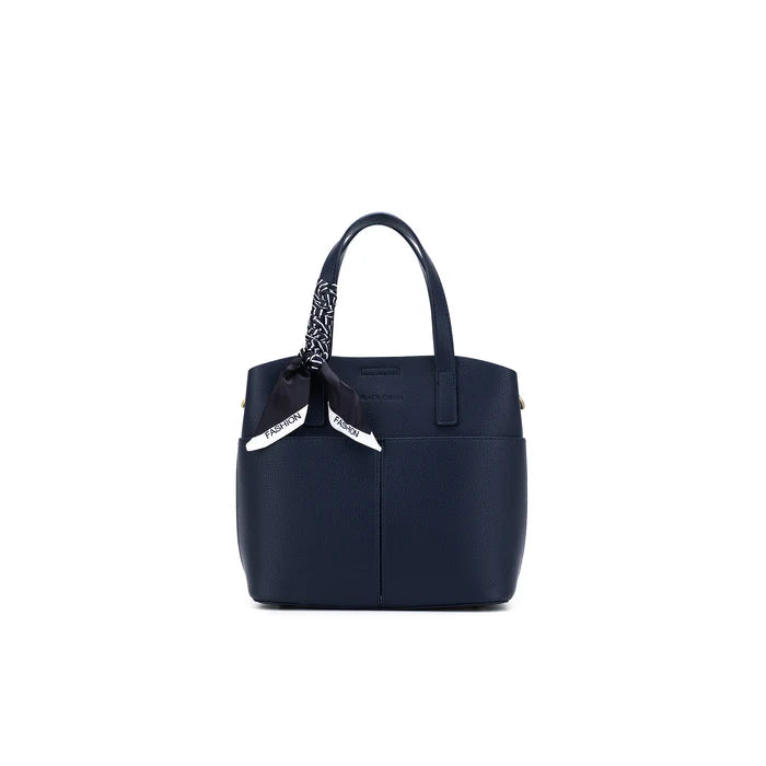 Amelie 2 Piece Top Handle Bag - Deep Navy