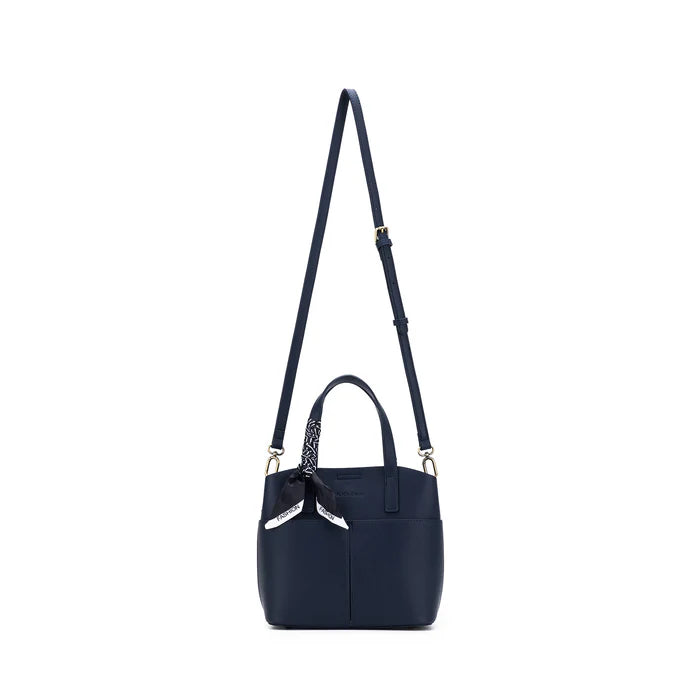 Amelie 2 Piece Top Handle Bag - Deep Navy