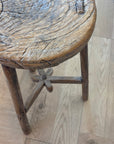 Antique Wooden Stool - Round