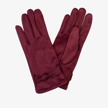 Antler Suedette Glove -Merlot