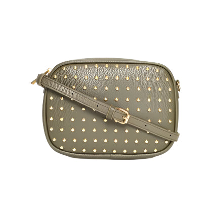 Aggie Bag - Khaki with Gold Stud