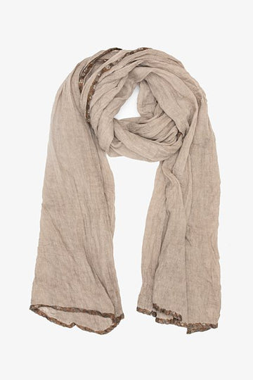 Almond Periwinkle edge scarf