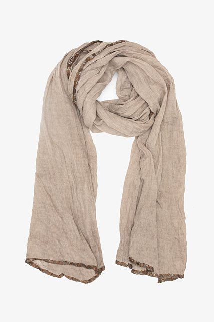 Almond Periwinkle edge scarf