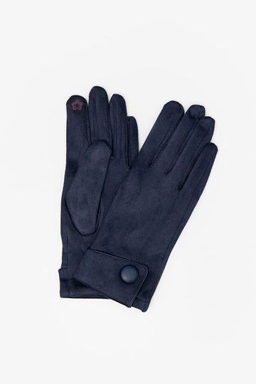 Gloves Suedette Navy