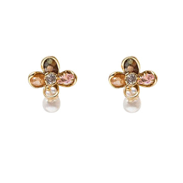Gem and Drop Pearl Earrings