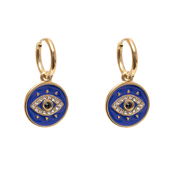Antler - Mystic Evil eye huggie 